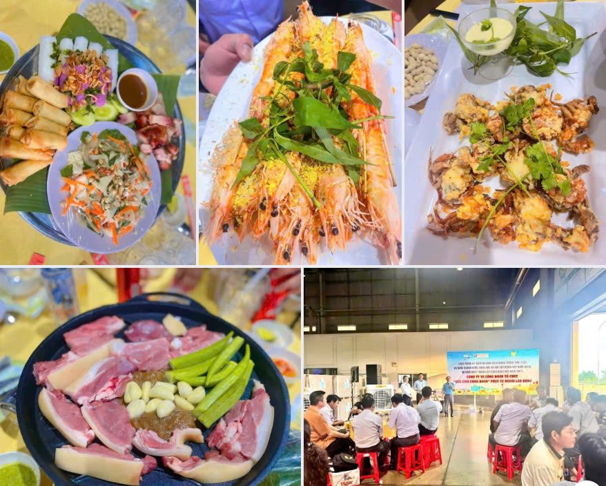 Meal of 250,000 VND/meal of Dong Nai workers. Photo: Provided by the Union