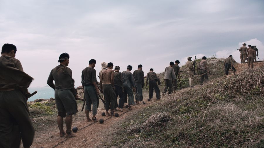 映画「Thanh am vuot dai duong」の囚人のシーン。写真提供:映画チーム