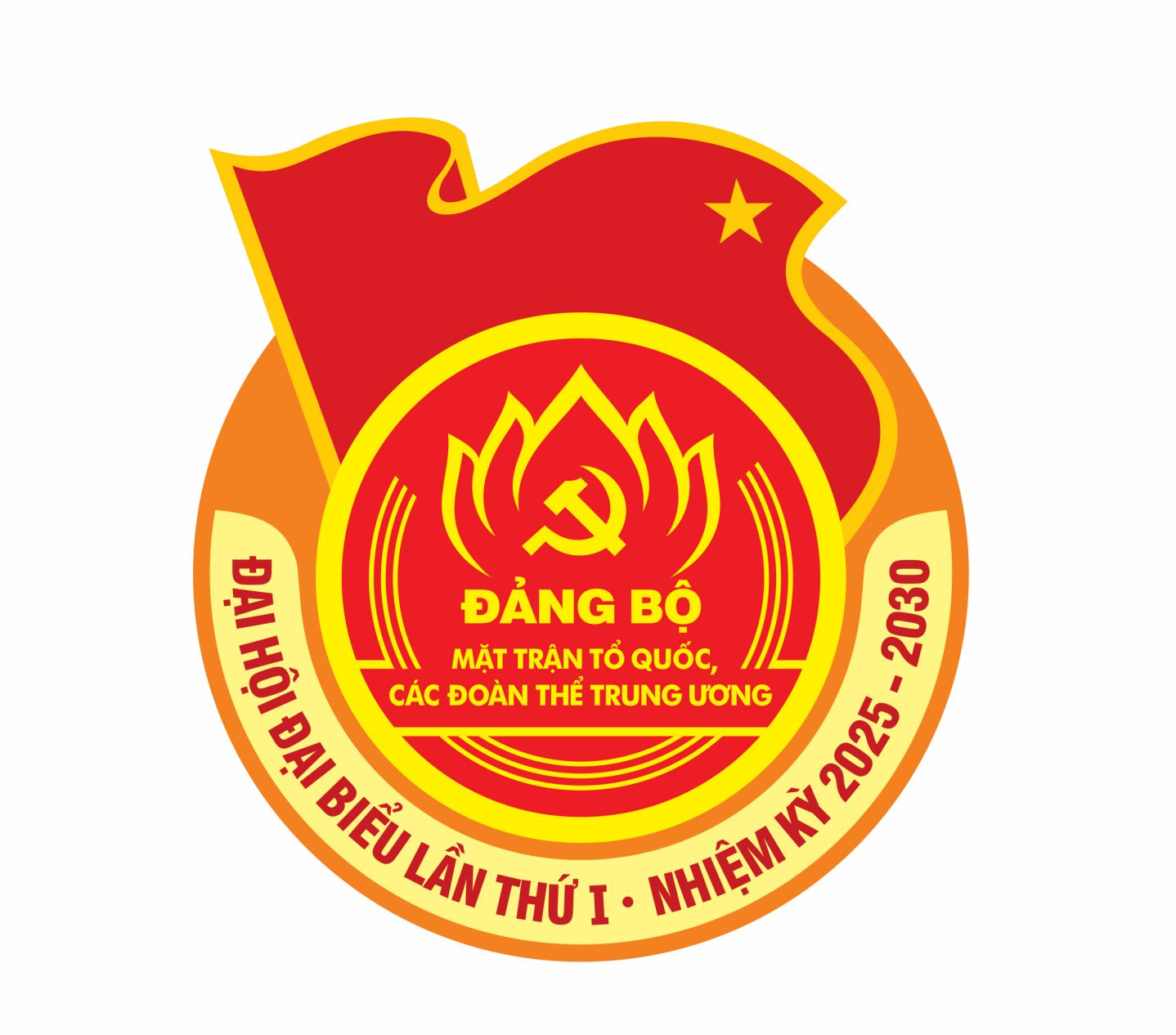 Logo Dai hoi dai bieu Dang bo Mat tran To quoc, cac doan the Trung uong lan thu I, nhiem ky 2025 - 2030.
