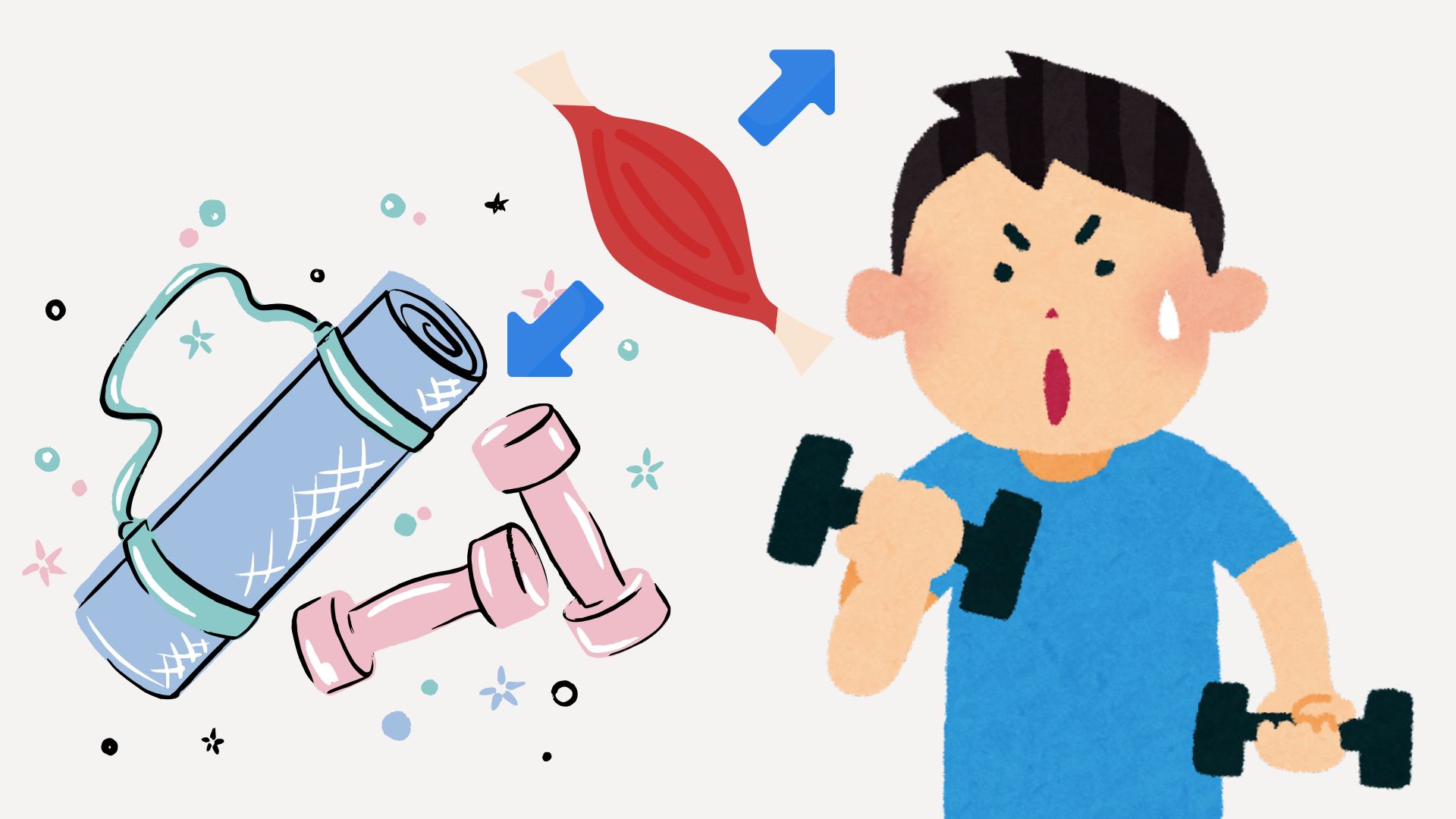 Exercise helps build muscle. Graphics: Thanh Thanh