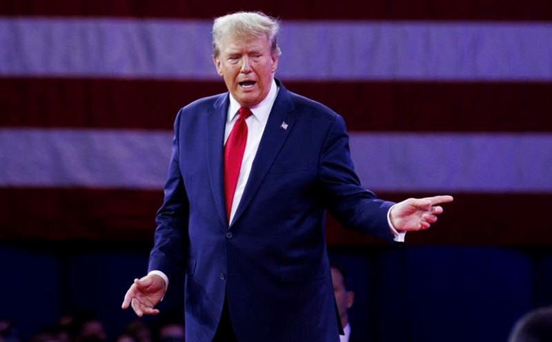 Mr. Donald Trump spoke at the Conservative Political Action Conference (CPAC) in the US, February 24, 2024. Photo: Xinhua