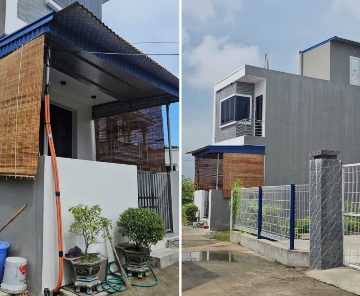 Ngôi nhà xây nhầm trên đất người khác ở phường Thiên Hương, Hải Phòng. Ảnh: Hoàng Khôi