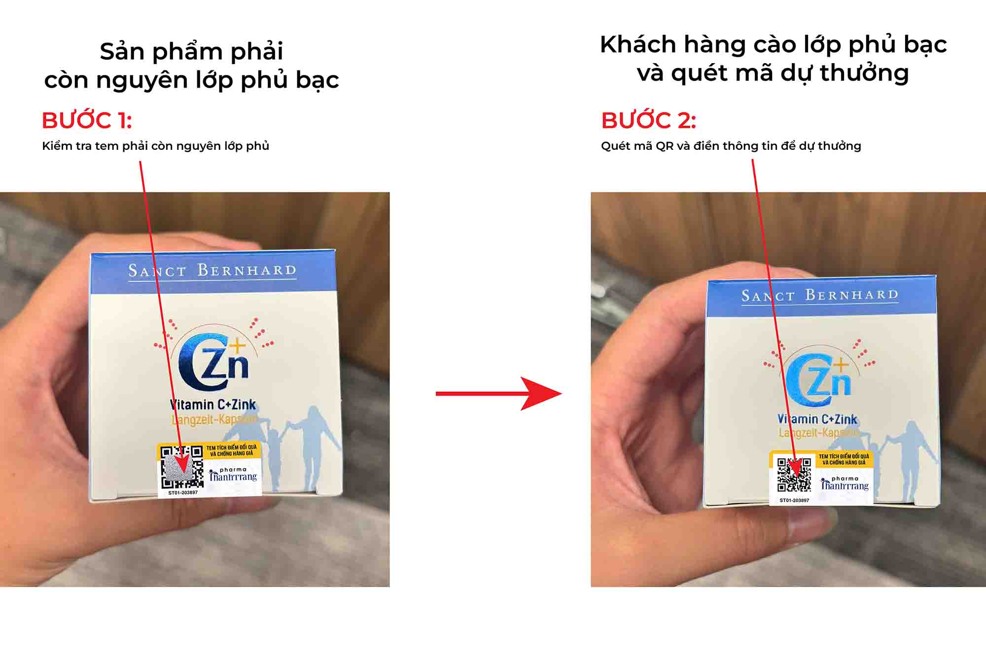 Anh minh hoa cao lop phu ma QR tren san pham. Anh: Thanh Trang Pharma