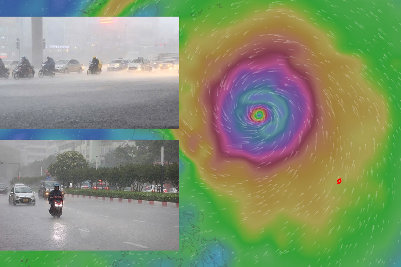 Strong storm to follow storm No. 8 Mitag into the East Sea causing heavy rain