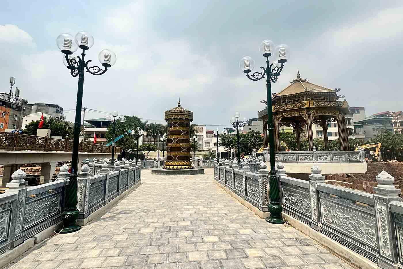 Dap dang gan cau Quang (phuong Thanh Liet, Ha Noi) da dua vao van hanh. Anh: Tran Quoc