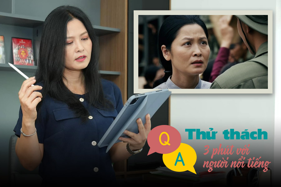 Actress Dinh Thuy Ha in "Red Rain"