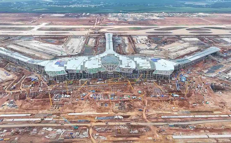 Overview of Long Thanh airport passenger terminal in Dong Nai province. Photo: HAC