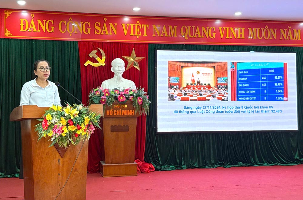 El Sindicato del barrio de An Hai Da Nang organiza una capacitacion para 100 funcionarios sindicales de base. Foto: Sindicato de An Hai