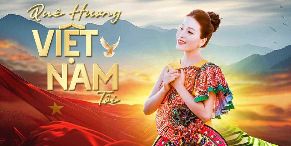 Star Mai Huyen Trang released a duet of MVs on the occasion of National Day September 2. Photo: Character provided