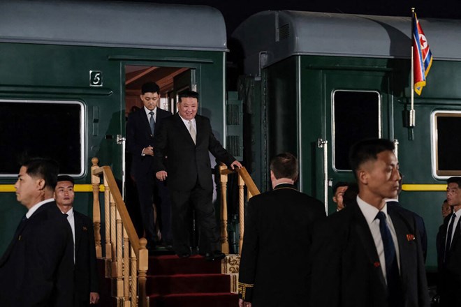 Ong Kim Jong-un toi ga Khasan o Primorky, Nga, ngay 12.9.2023. Anh: AFP
