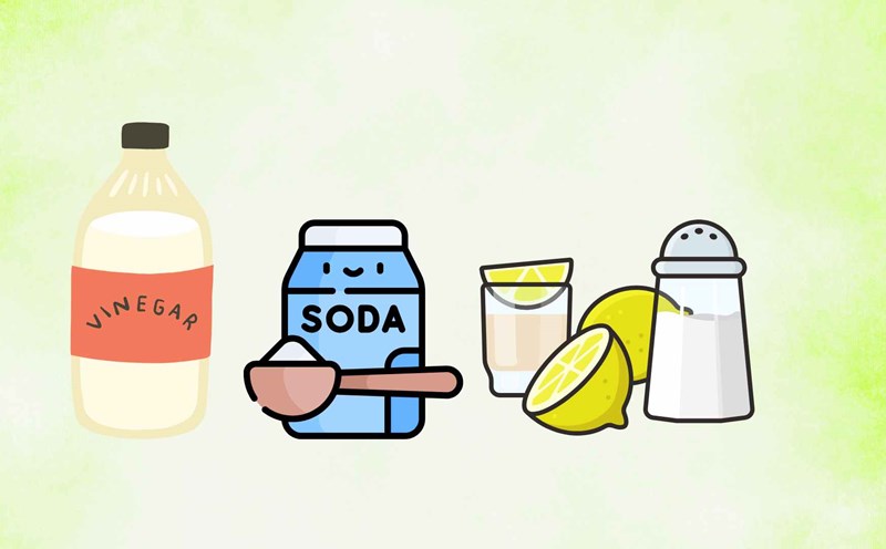 3 kitchen ingredients to help clean the pot soong. Graphic photo: Hoang Loc