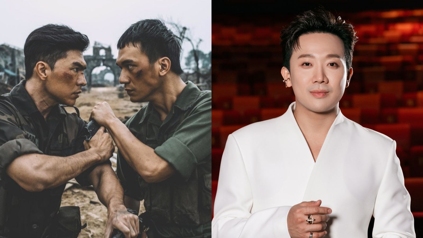 Tran Thanh talks about the film "Red Rain". Photo: Producer of the film Red Rain/ Producer of the film The Four Guardians