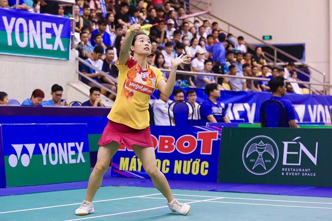 테니스 선수 Nguyen Thuy Linh. 사진: Thanh Vu