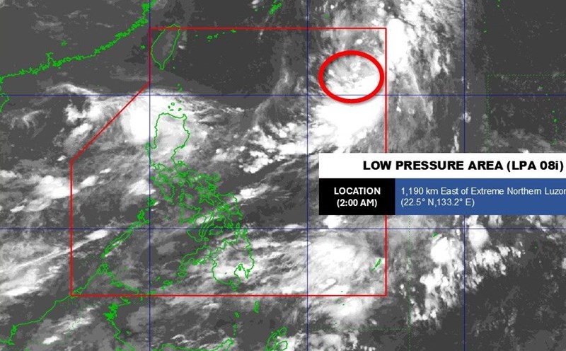 Low pressure 08i is at high risk of strengthening into storm Kiko in the next 24 hours. Photo: PAGASA