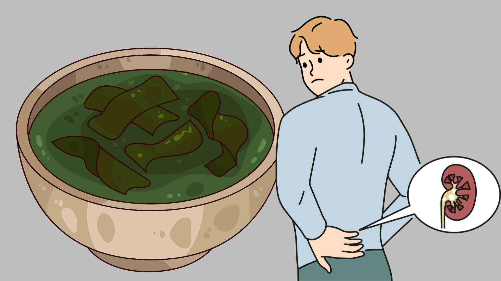 Turmeric soup with seaweed is good for the kidneys. Graphics: Ha May