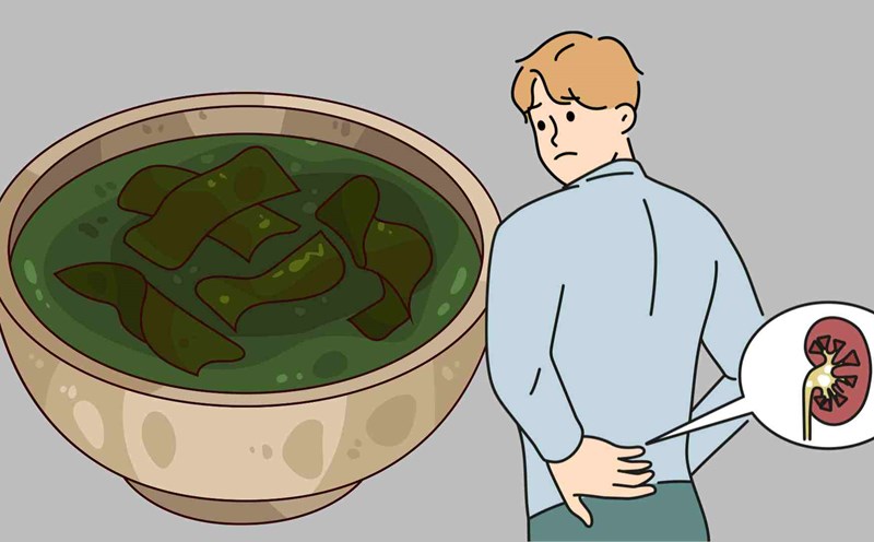 Turmeric soup with seaweed is good for the kidneys. Graphics: Ha May