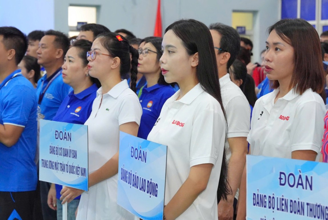 Doan Dang bo Bao Lao dong tham du hoi thao. Anh: Nhom PV