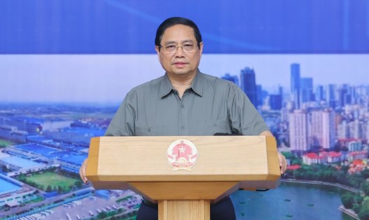 Ủy viên Bộ Chính trị, Thủ tướng Chính phủ Phạm Minh Chính yêu cầu vùng Đồng bằng sông Hồng giải quyết nhiều vấn đề nóng như nhà ở, ô nhiễm. Ảnh:Nhật Bắc