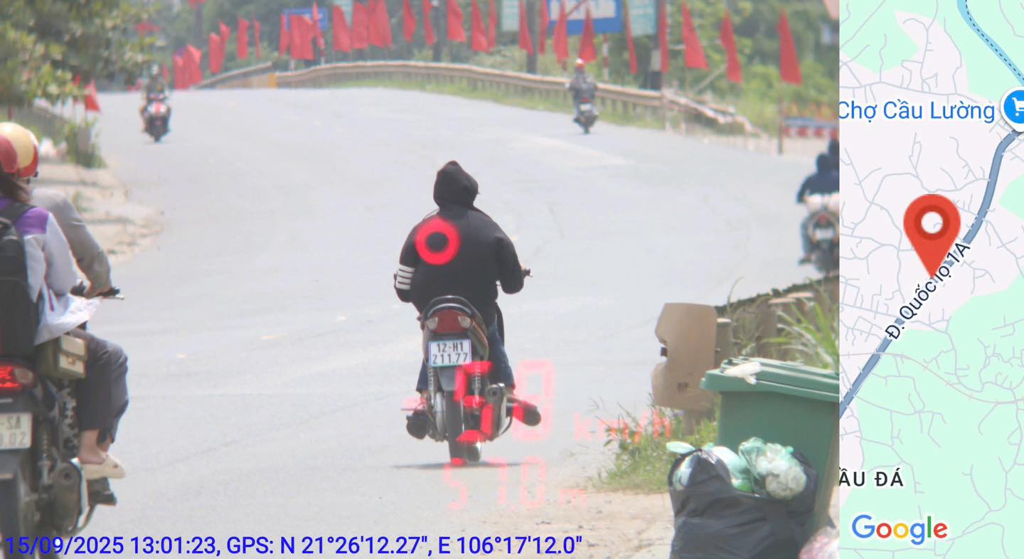 Un conducteur de moto condamne a une amende moderee a Bac Ninh. Photo : Police de Bac Ninh