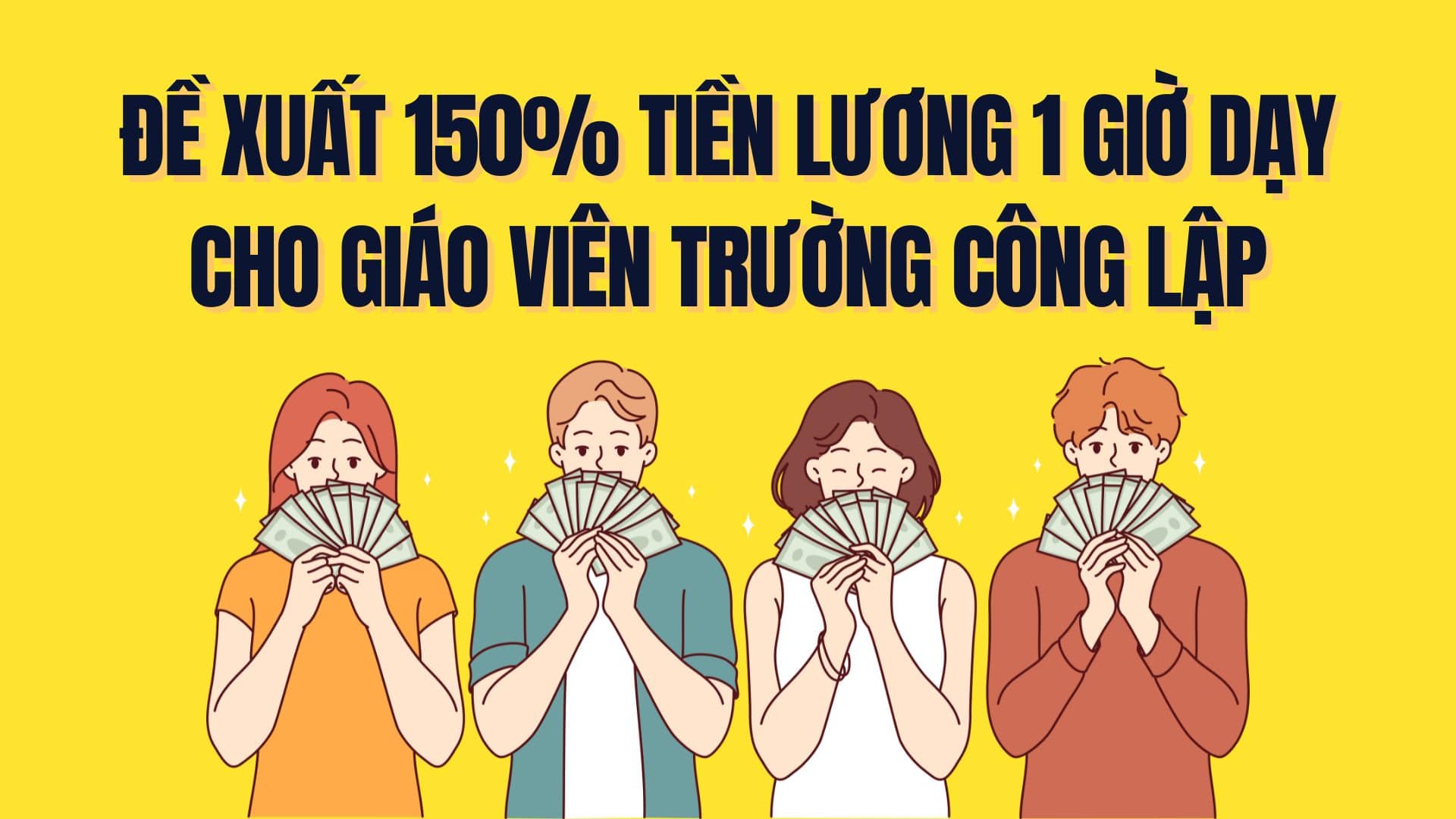 Proposition de 150 % du salaire d'une heure d'enseignement pour les enseignants des ecoles maternelles primaires secondaires et collegiennes publiques. Graphique : Tra My