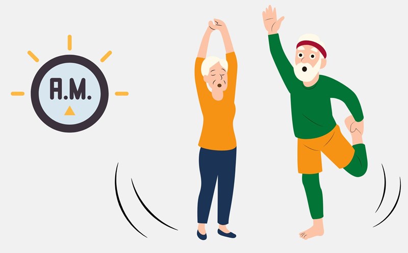 Exercising in the morning helps the body stay healthy. Graphics: Thanh Thanh