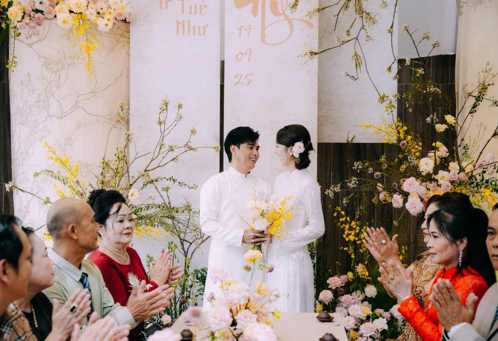 Ho Quang Hieu chia se khoanh khac hanh phuc trong hon le. Anh: Nghe si cung cap