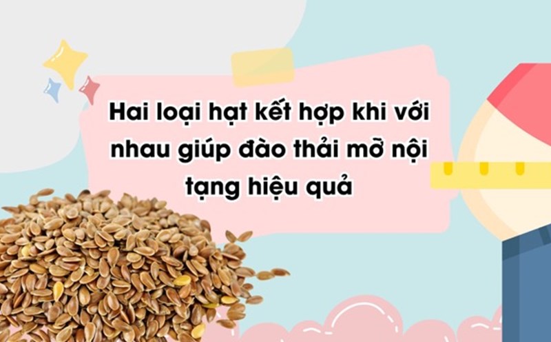 Flaxseeds contain high levels of soluble fiber, when combined with almonds, it helps prevent visceral fat accumulation. Graphic photo: Huong Son