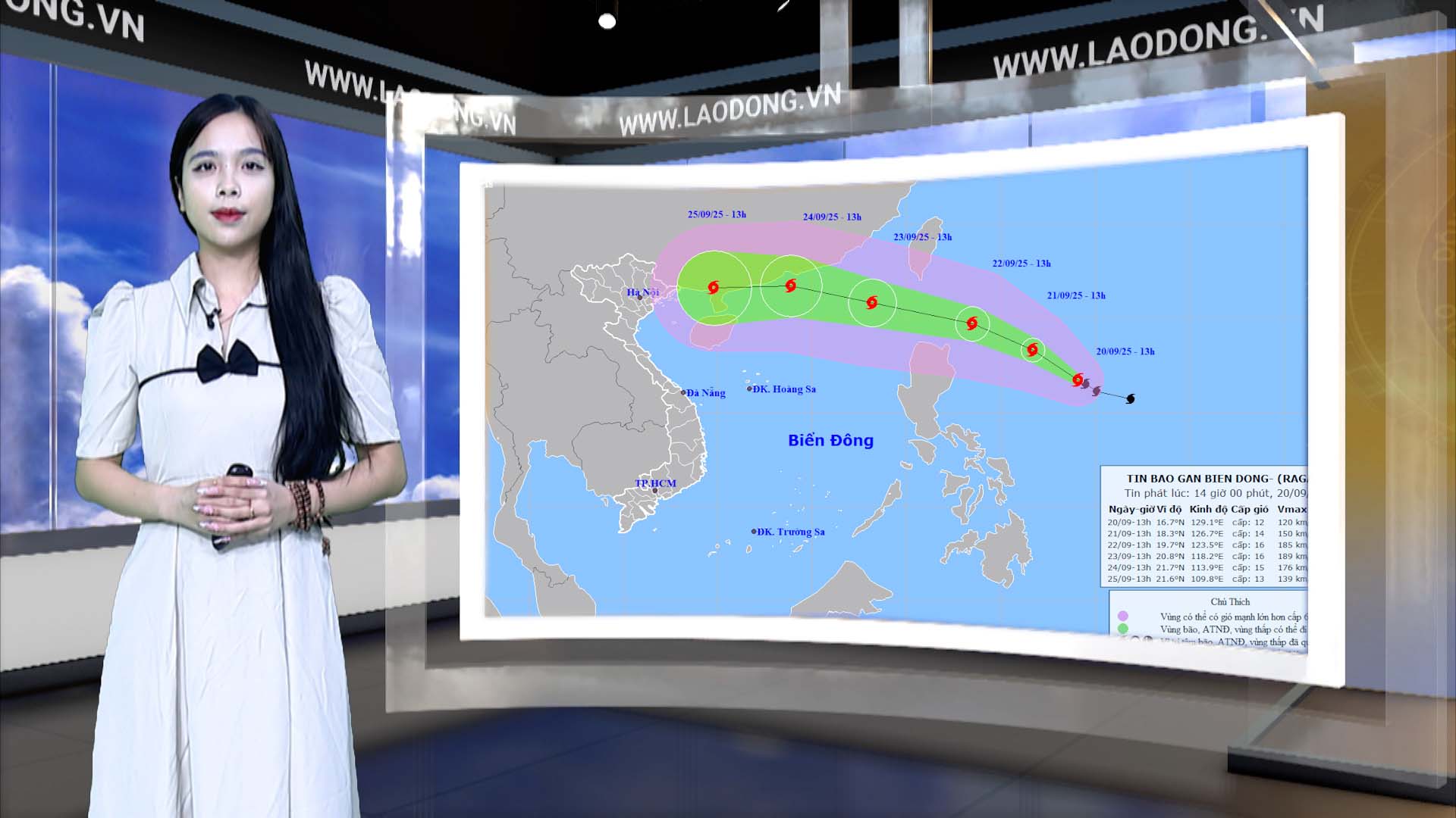 Weather forecast for tonight and tomorrow, September 21