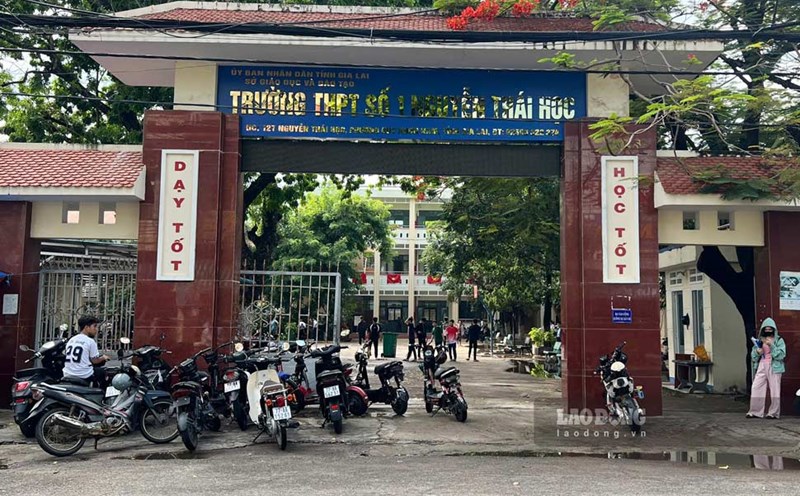 Nguyen Thai Hoc High School No. 1 (Quy Nhon Nam Ward, Gia Lai). Photo: Hoai Phuong