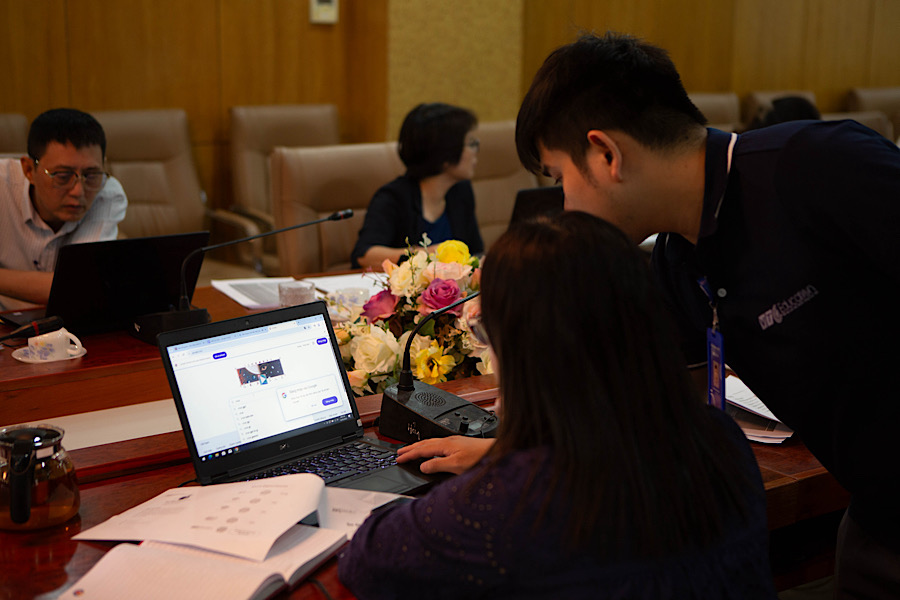 The Vietnam Bank Trade Union is a unit actively implementing "Digital Education platform" through organizing training courses on AI. Photo: Minh Hung