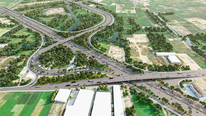 Perspective of the Ho Chi Minh City - Moc Bai Expressway Intersection and Ho Chi Minh City Ring Road 3. Photo: Ho Chi Minh City Traffic Department