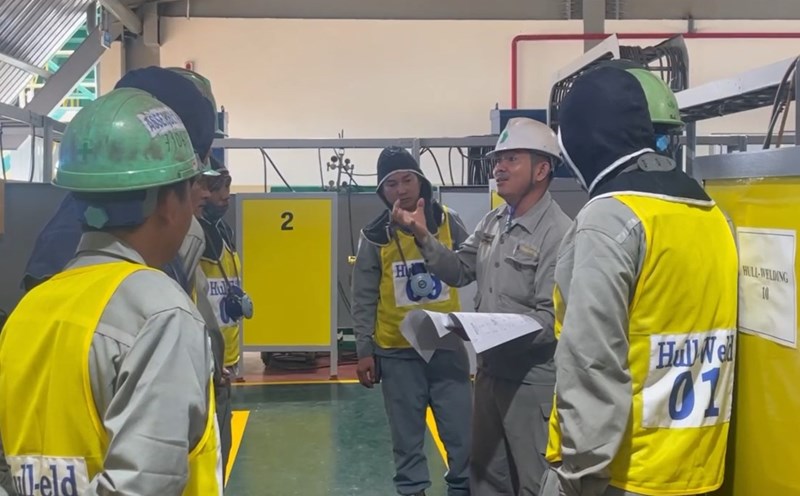 Shipbuilders participate in the 2025 Skilled Workers' Competition. Photo: Phuong Linh