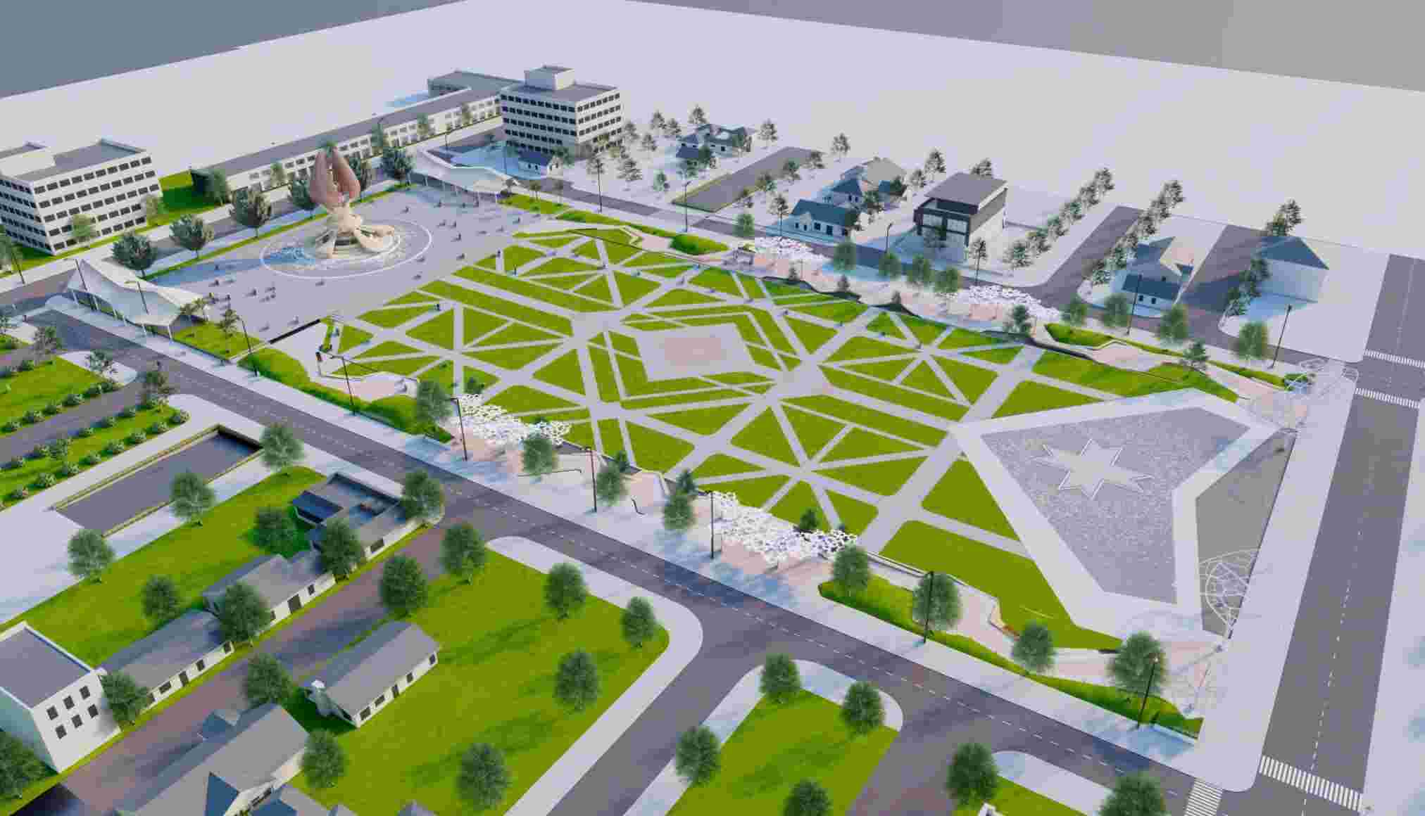 Simulation of the new 10/3 Square project. Photo: Taken as a project simulation design