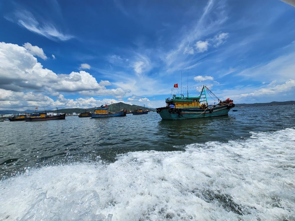 Nhung chiec tau tro ve sau khi vuon khoi. Anh: Thanh Quynh