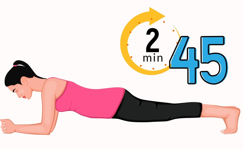 Plank exercises can be done anywhere. Graphics: Thanh Thanh