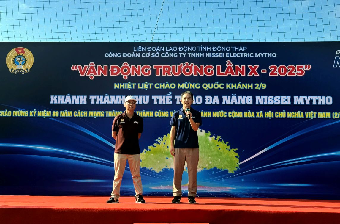 Ong Ikegaya Takami - Tong giam doc cong tyCong ty TNHH Nissei Electric MyTho phat bieu. Anh: Thanh Mai