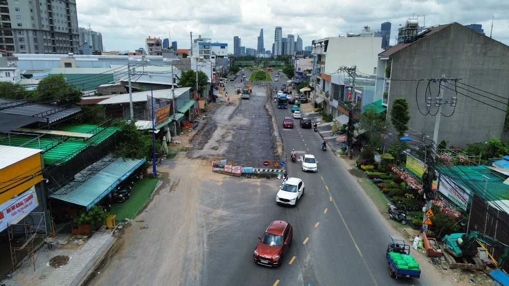 Luong Dinh Cua Street worth more than 800 billion VND in Ho Chi Minh City has finalized the completion time after more than a decade of construction. Photo: Anh Tu