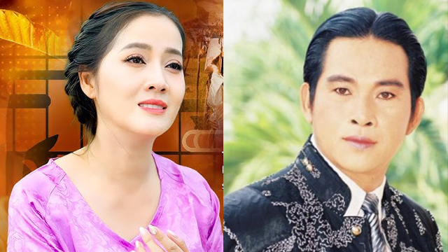 Artist Ngan Tuan is respected by Hong Loan. Photo from MV and HTV9