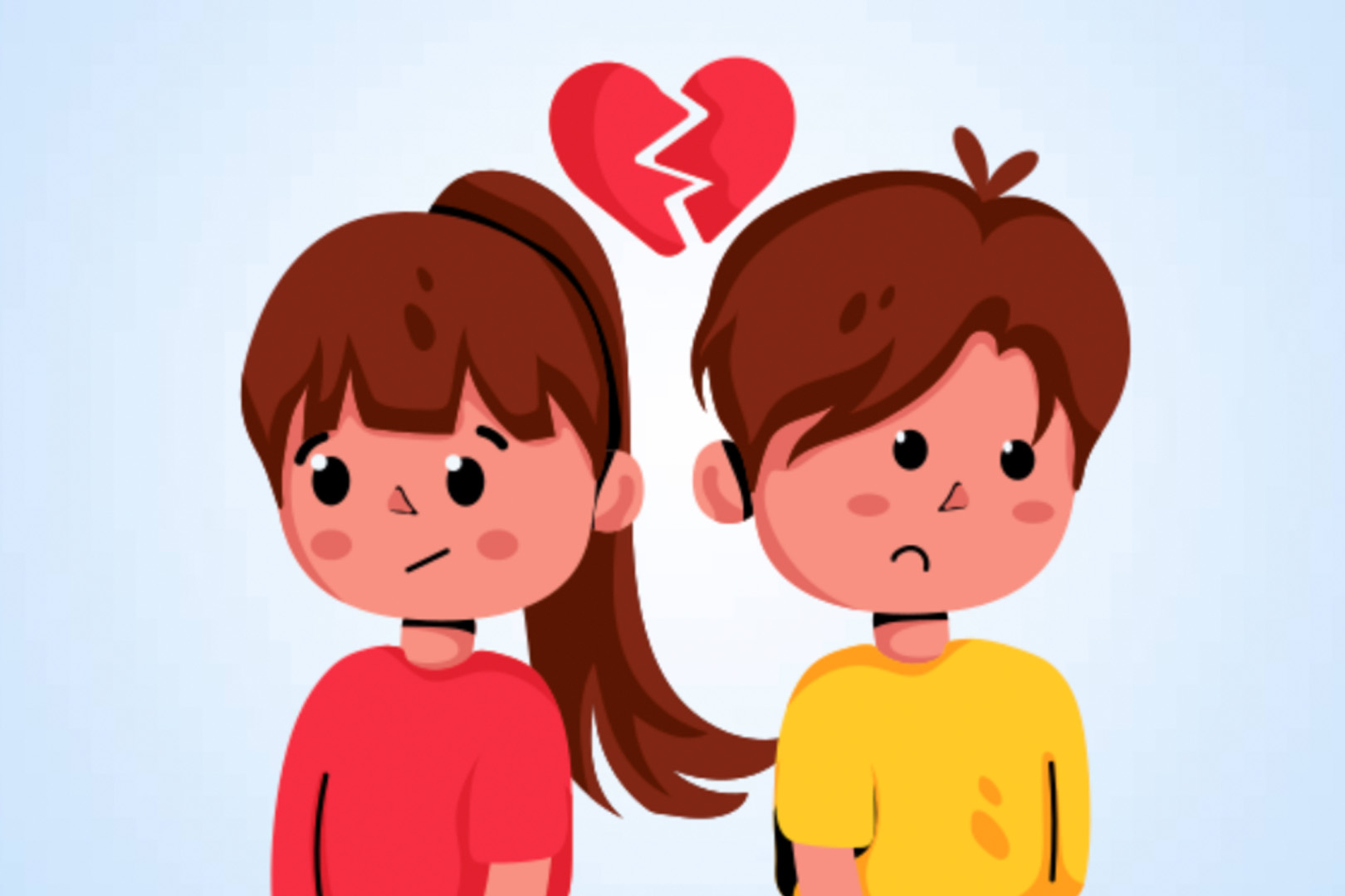 Signs that your relationship is breaking up. Graphics: Thien Nhan