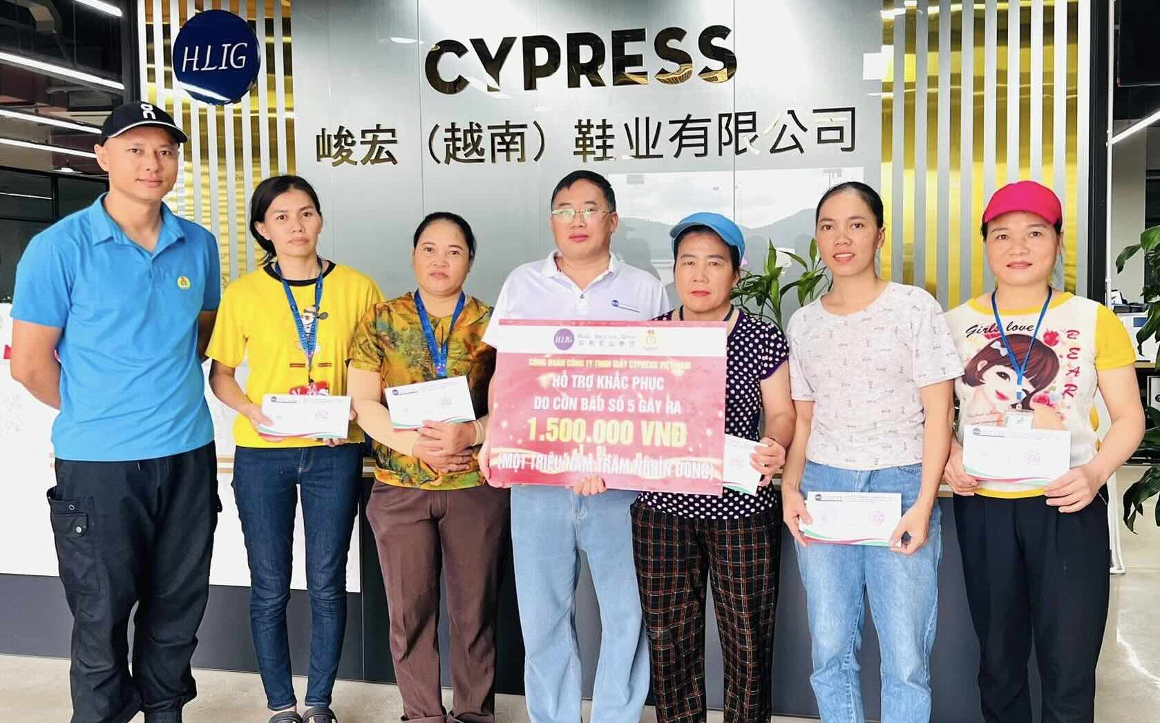 Union members and workers affected by storm No. 5 received support from the Union. Photo: Cypress Trade Union