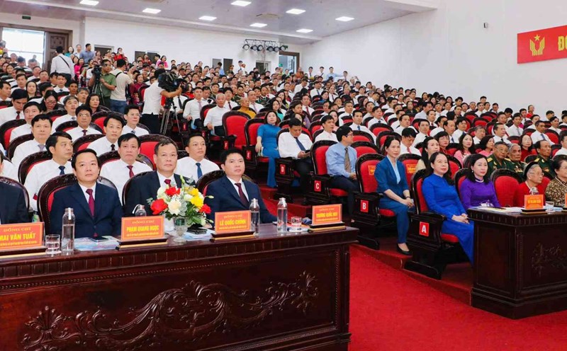 Delegates attending the 1st Patriotic Emulation Congress of Ninh Binh province, period 2025 - 2030. Photo: Dieu Anh