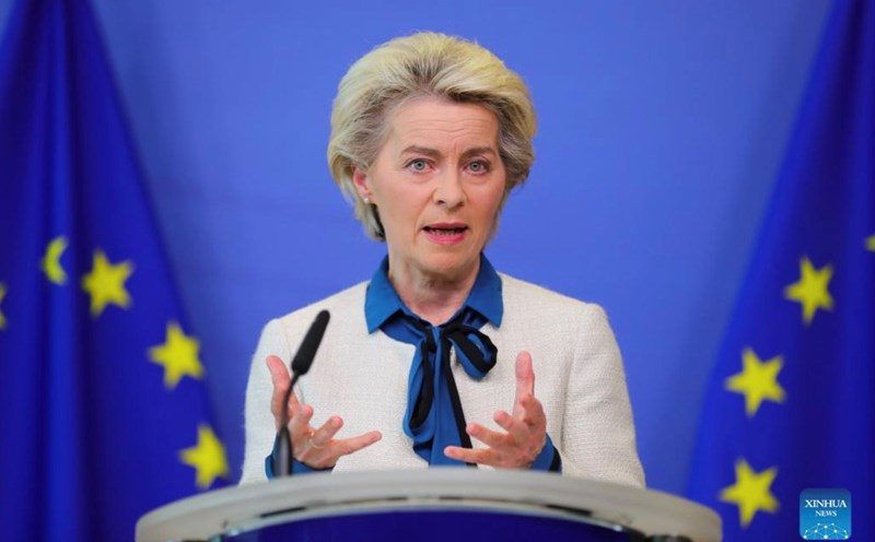 European Commission President Ursula Von Der Leyen stressed that Europe needs to listen to the call of Baltic countries to build strongholds against UAVs. Photo: Xinhua