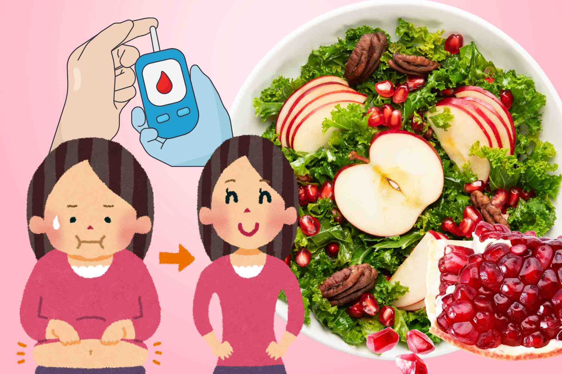 Suggestions for low-calorie, refreshing pomegranate salads to help lose weight and control blood sugar