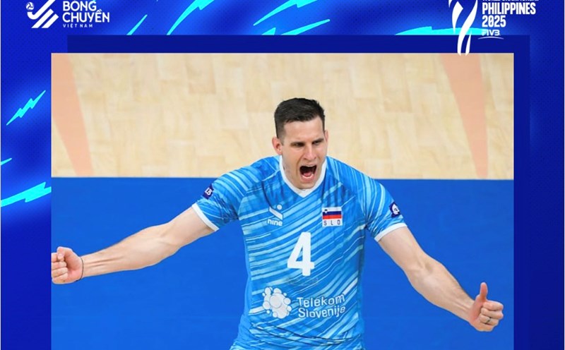 Slovenia meets the US at the 2025 World Volleyball Championship. Photo: Vietnam Volleyball