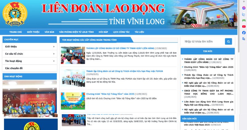 Activities of posting information and updating information on the website and fanpage of the Provincial Trade Union. Photo: Hoang Loc