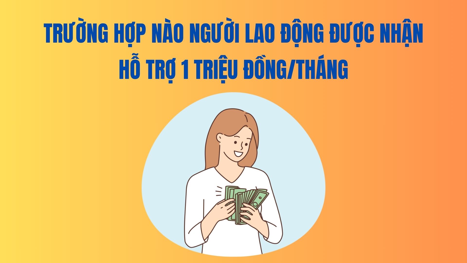 In which cases are workers supported with 1 million VND/month