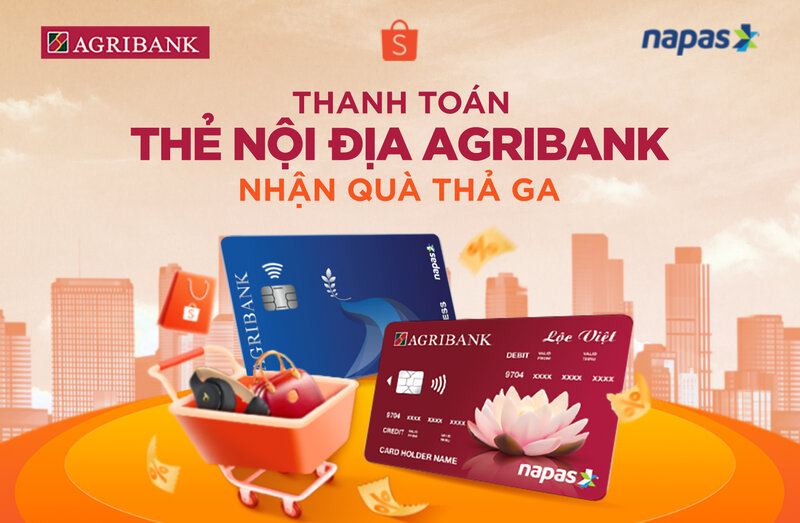 Payment for Agribank's domestic debit card to receive a charging station gift.