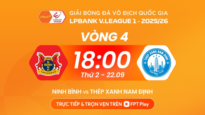 닌빈 2025-2026 V.리그 4라운드에서 남딘과 격돌. 사진: FPT Play