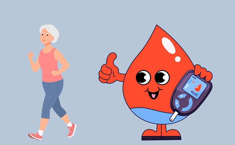 Walk gently for 1015 minutes after eating to help stabilize blood sugar. Graphic photo: Hoang Loc