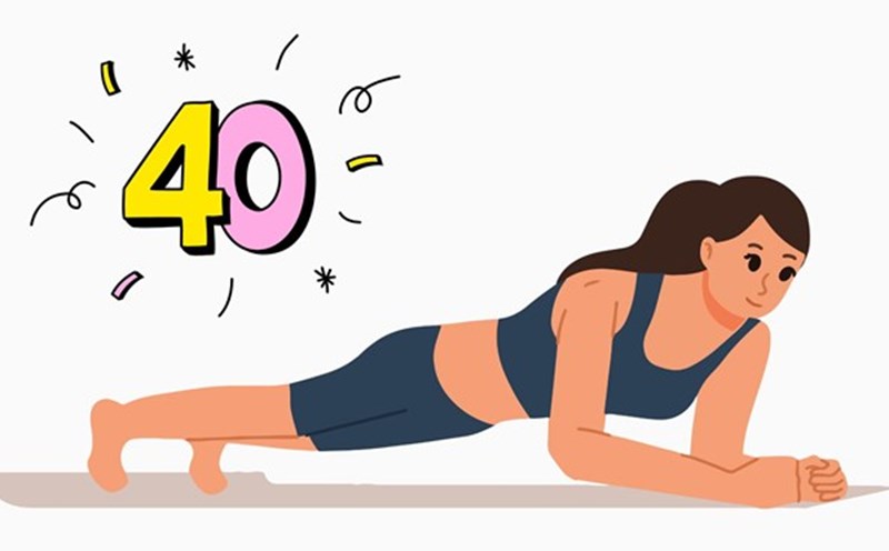 Plank is an anti-aging exercise after age 40. Graphics: Thanh Thanh